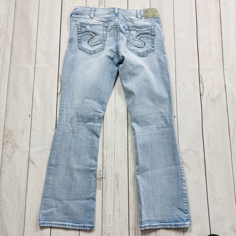 Silver Aiko Women's Light Blue Distressed Jeans - Picture 2 of 8